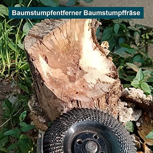 OBA Angle Grinder Wood Carving disc 115mm Wood Grinding Wheel, Grinder Shaping disc for Angle Grinders with 22.23mm Arbor, Black