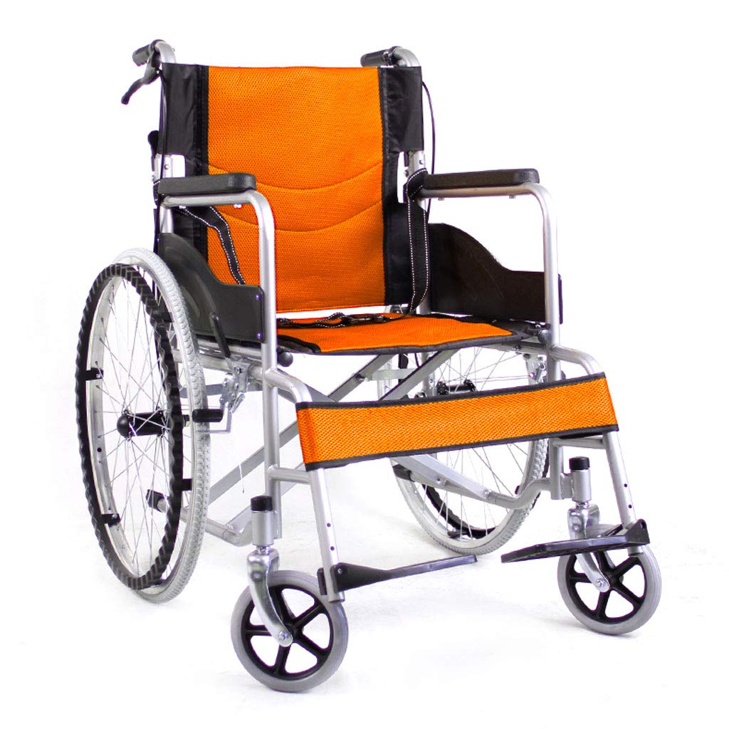 sedia a rotelle Sedie A Rotelle, In Alluminio Sedia A Rotelle, Sedie A Rotelle Pieghevole Semovente, Sedie A Rotelle Pieghevole Leggero, Portatile sedia a rotelle (Colore : A)
