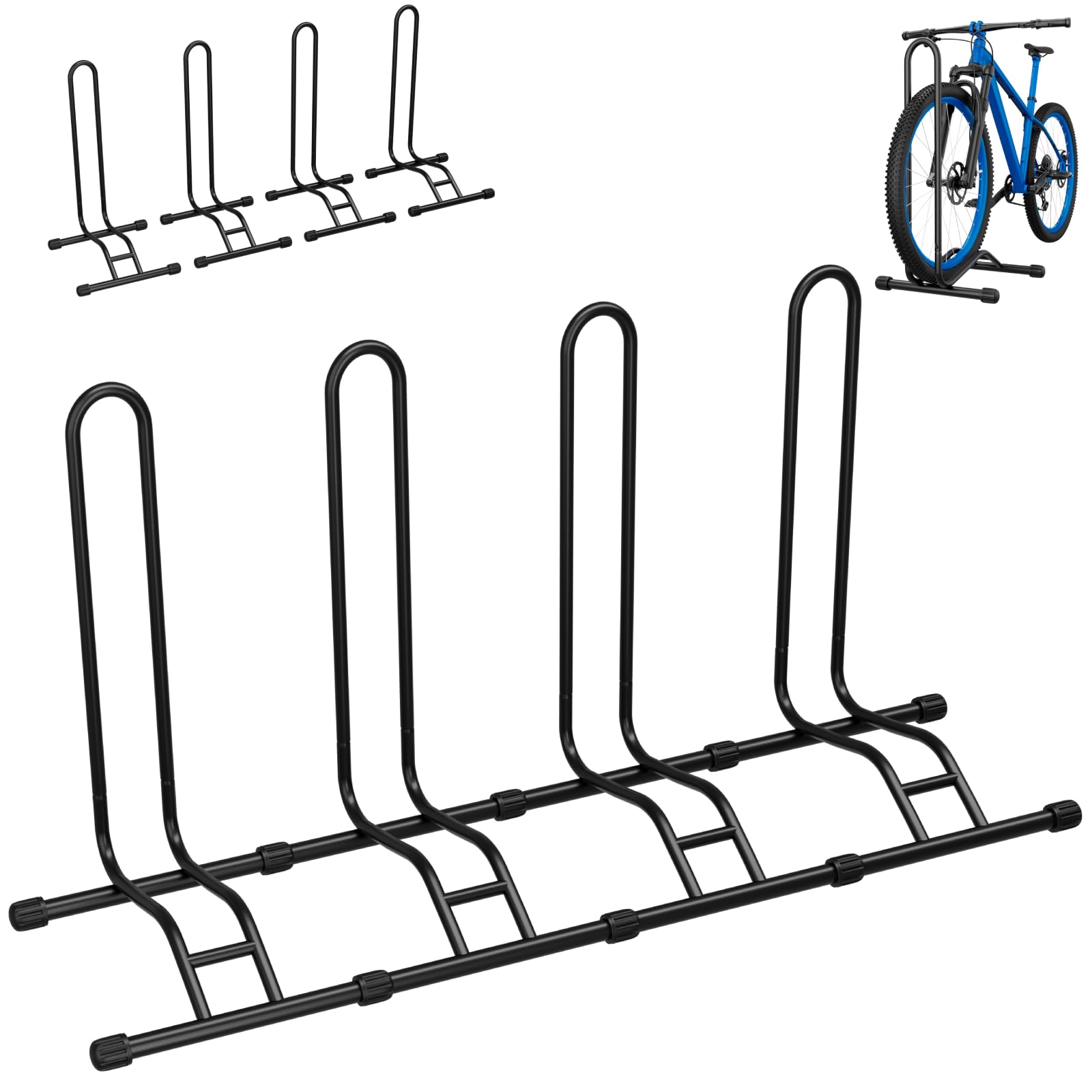 TLGREEN 4 supporti per bicicletta, rimovibili, per bicicletta, larghezza pneumatici fino a 80 mm, 20 – 28 pollici, supporto per bicicletta posteriore, per mountain bike, bici da corsa, MTB, stabile