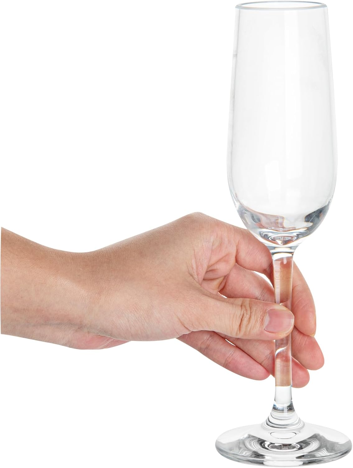 Restaurantware Bev Tek 6 Ounce Champagne Flutes, 6 Heavy-Duty Sparkling Champagne Flutes - Dishwashable, Shatterproof, Clear Polycarbonate Mimosa Glasses, For All Kinds Of Beverages - Image 8