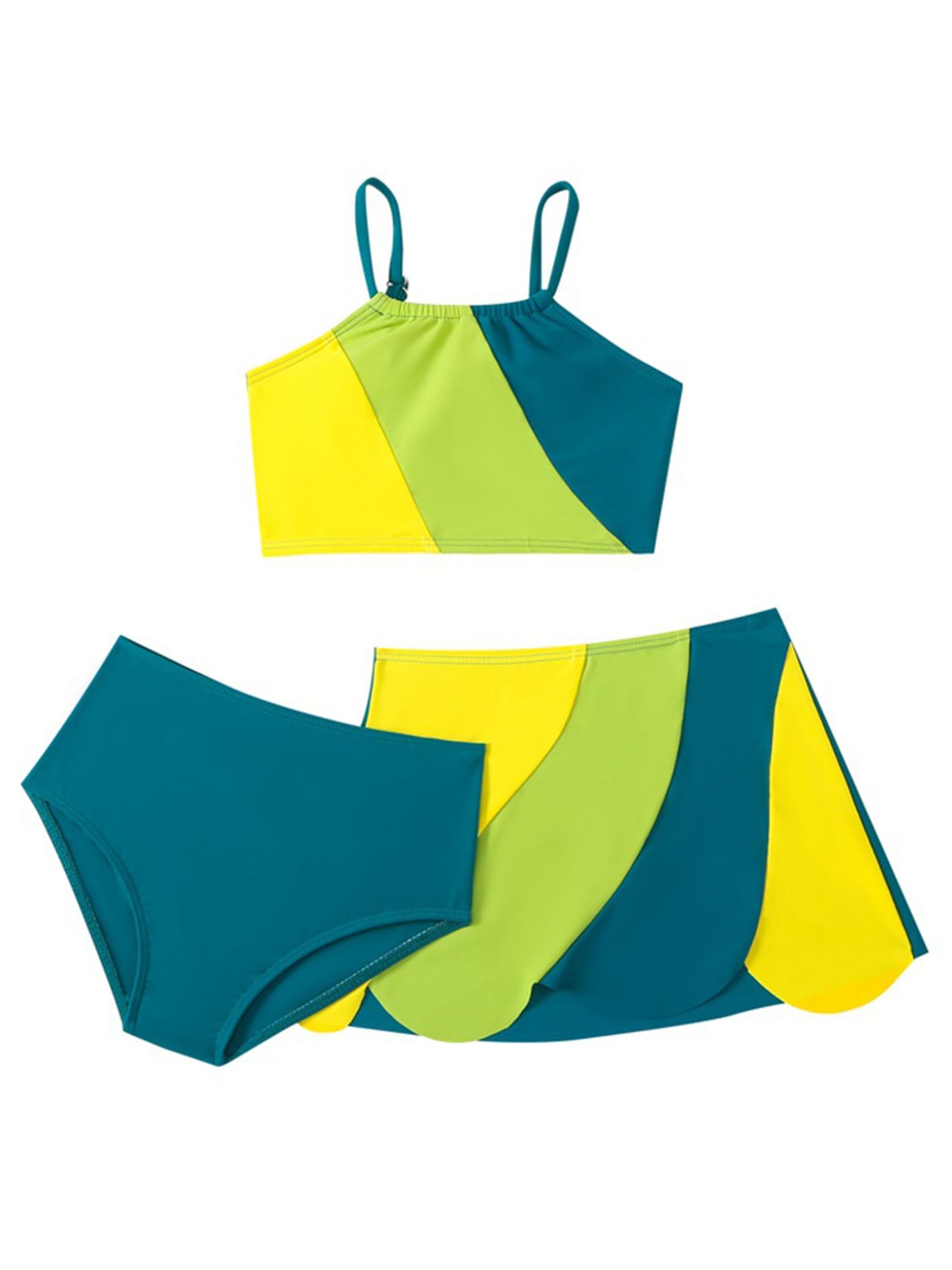 Nyeemya Conjunto de Bikini Bralette Niñas Trajes de Dos Piezas Bañador Volant Top Braguita Bragas de Bikini Ropa de Playa