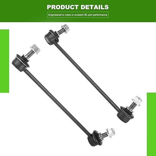 Miniatura 4 de SCITOO - Juego de 8 piezas de suspensión con 2 barras estabilizadoras delanteras y 2 barras de corbata interiores, 2 extremos de bola inferior,