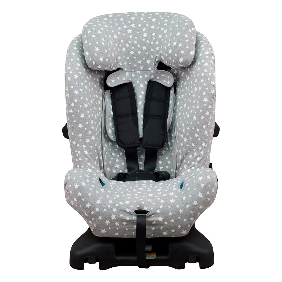 JYOKO Kids Funda de algodón para Silla de Coche Compatible con Axkid Minikid, Kidzone, Duofix (White Star)