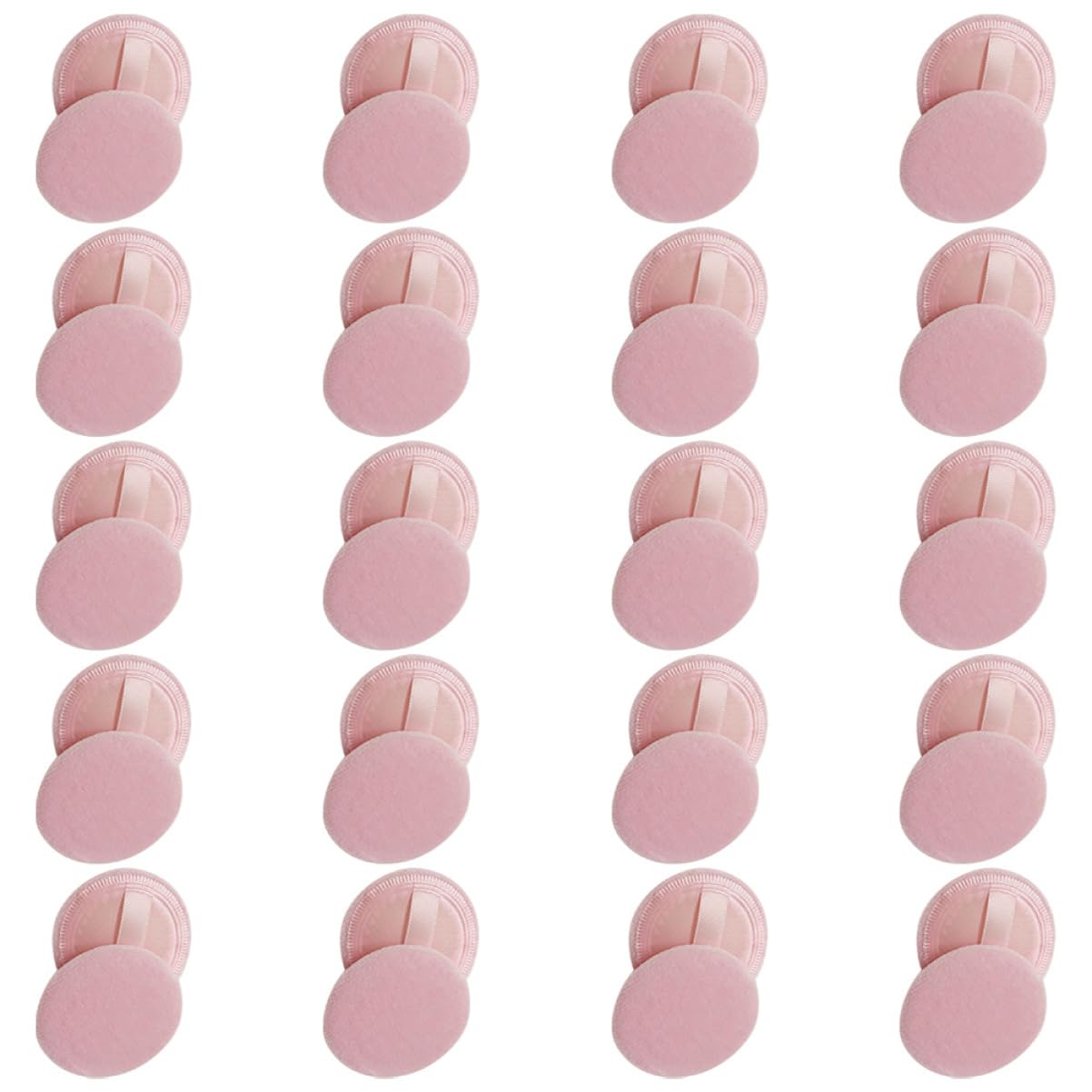 WOFASHPURET 20Pcs Velour Makeup Puff Fluffy Skin Friendly Powder for Loose Powder Application for Home and Salon Use Gentle Touch for Makeup Finish