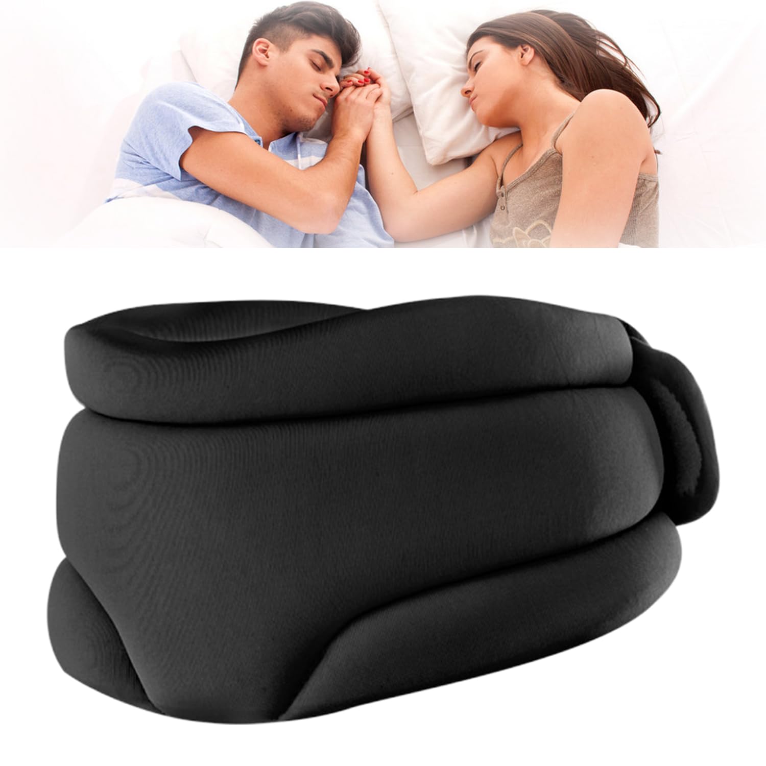 Ellhe Black Slumberzen Snoring Solution, Slumber Zen Sleep Apnea For Sleeping Support, Slumber Zen Snoring Solution, Cervicorrect Neck Brace-Cervical Neck Brace For Snoring (Black)