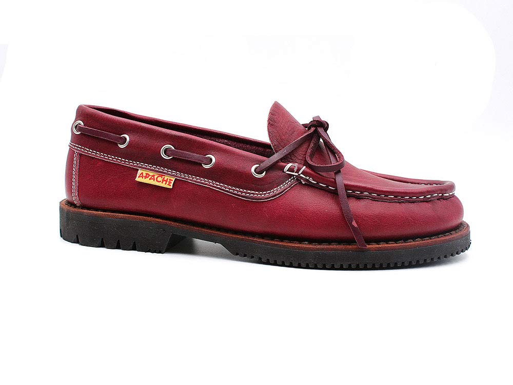 Zapatos náuticos clásicos Fabricados en España Apache 412 Burdeos