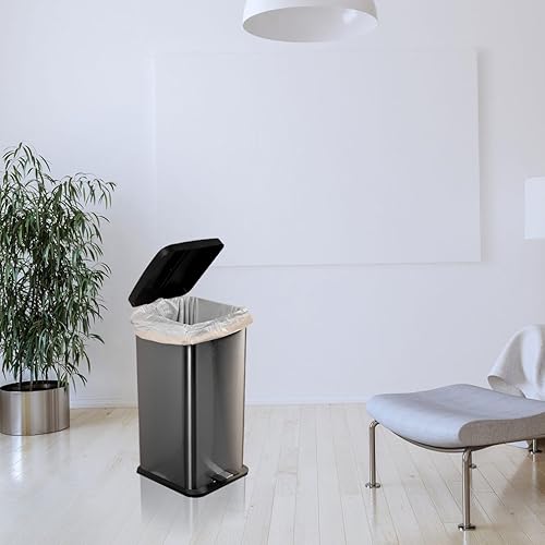 Miniatura 9 de Bolsas de basura meidong de 13 galones, grandes, altas y con cordón de cocina, fuertes y multiusos, para cubo de basura (5 rollos/95 unidades)