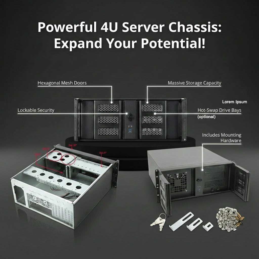 Amazon.com: RackChoice 4U Rackmount Server Chassis with 3x5.25