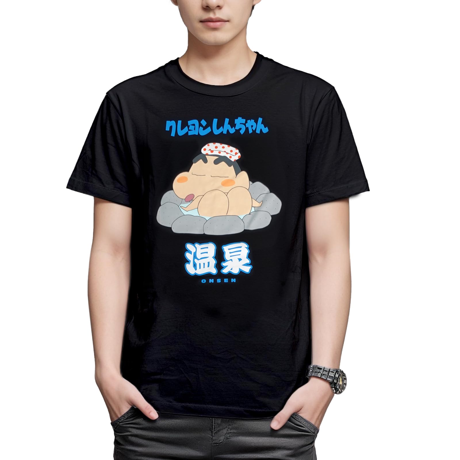 Amazon | [ファインプラス] Tシャツ 半袖 クレヨンしんちゃん 温泉 ご