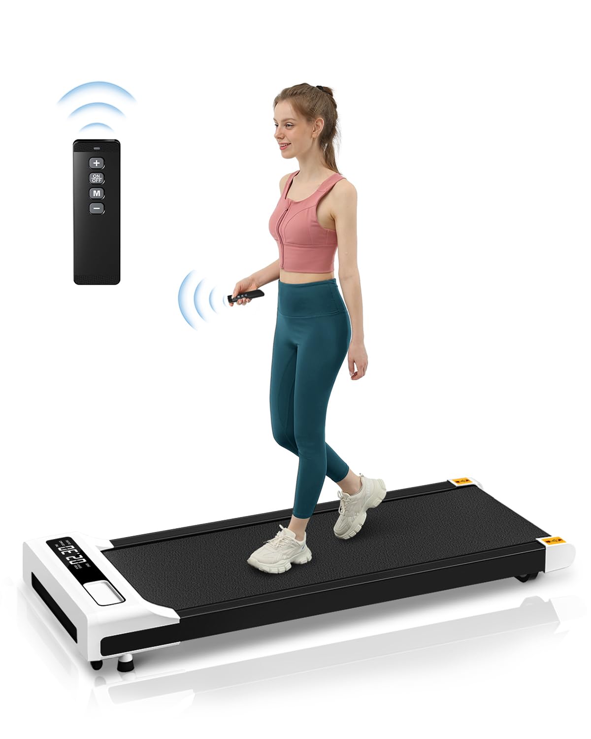 Walking Pad Under Desk Treadmill 2.5 HP Portable Walking Pad 2 in 1 for Walking and Jogging, Under Desk Treadmill for Home Office with Remote Control 300lbs Weight Capacity