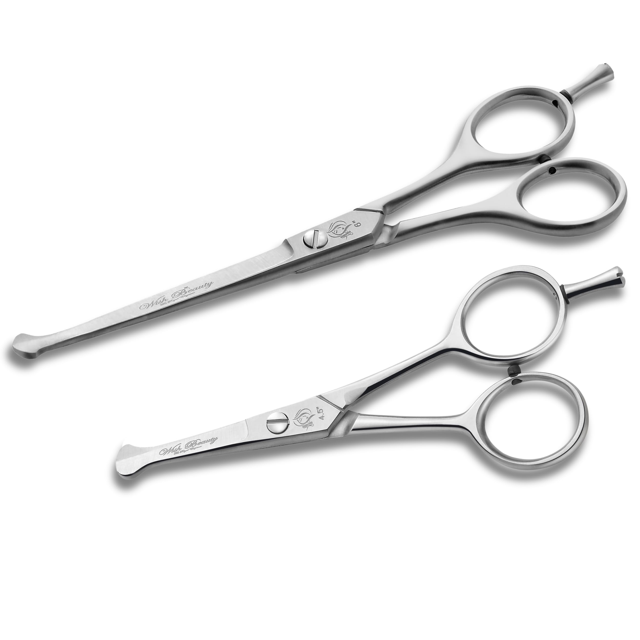 WishBeauty Pet Cat Dog Grooming Scissors Kit, 6 & 4.5 inch Hair Cutting Scissors Set - Image 3