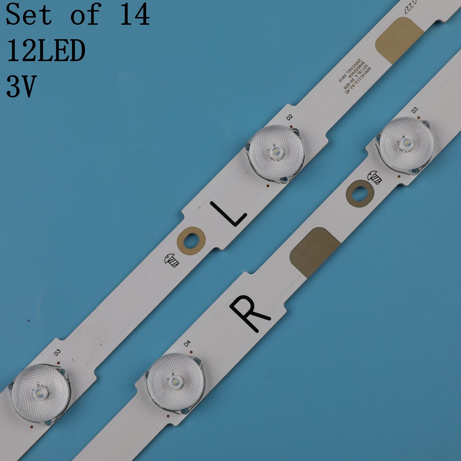 MAGILL Bande de rétroéclairage LED 12 lampes for téléviseur Philips 55quot; 55PUH6400/88 55PUK6400/12 TPT550J1-QVN03.U 55PUX6400 LB55037 LB55043 LB55052 E556 Bande lumineuse pour téléviseur