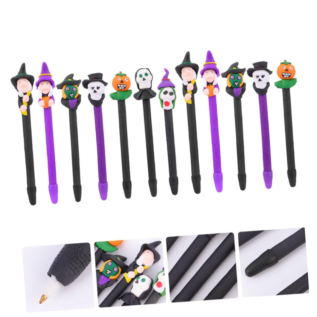Operitacx 2 Set Penna A Sfera Di Halloween Marcatori Evidenziatori Adesivi Esposizione Gel Kit Penna A Sfera Creativa Di Halloween Scrivere Penna A Sfera Argilla Polimerica 12 Pezzi * 2