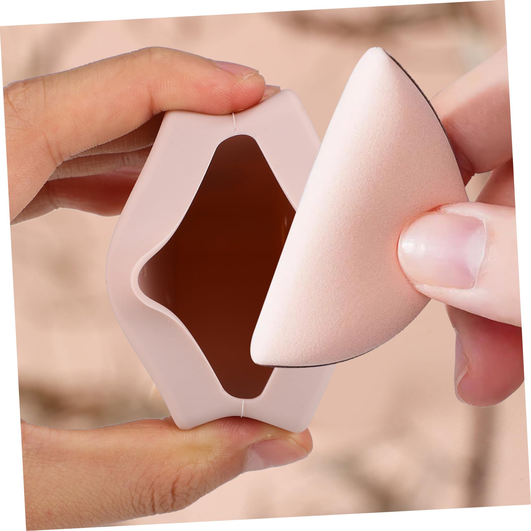 Mikinona 4 Uds Soportes De Maquillaje Accesorios De Maquillaje Imprescindibles Soporte De Esponja De Maquillaje De Silicona Estuche De Viaje Para Esponja De Maquillaje Soporte De Esponja