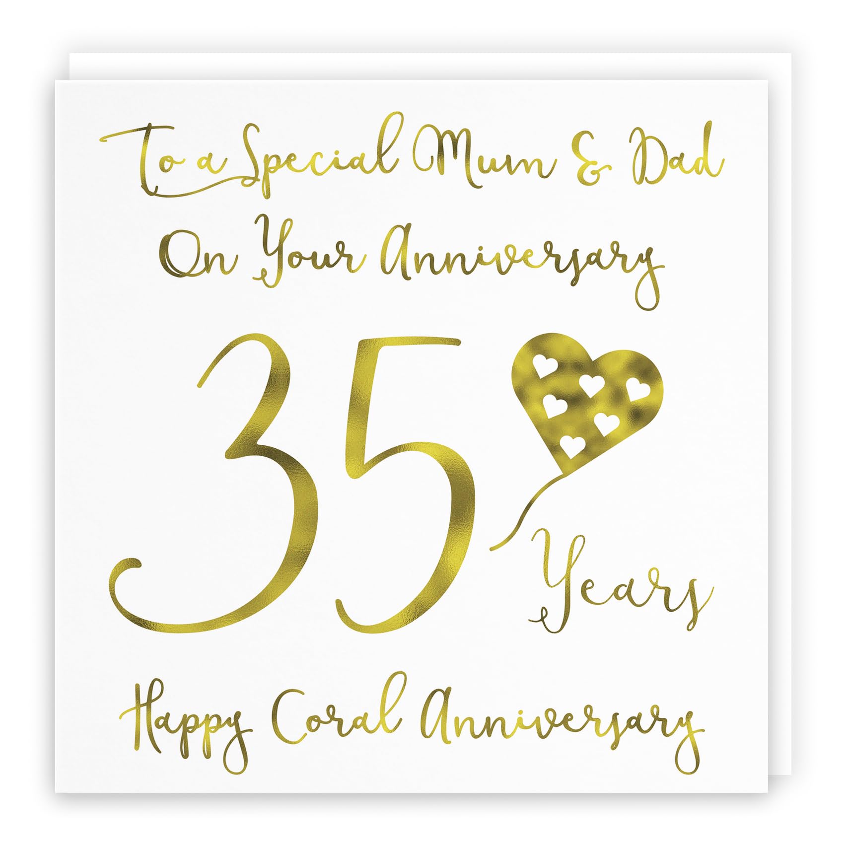 Hunts England, Mum And Dad, Parents 35th Anniversary Card, To A Special Mum & Dad On Your Anniversary, 35 Years