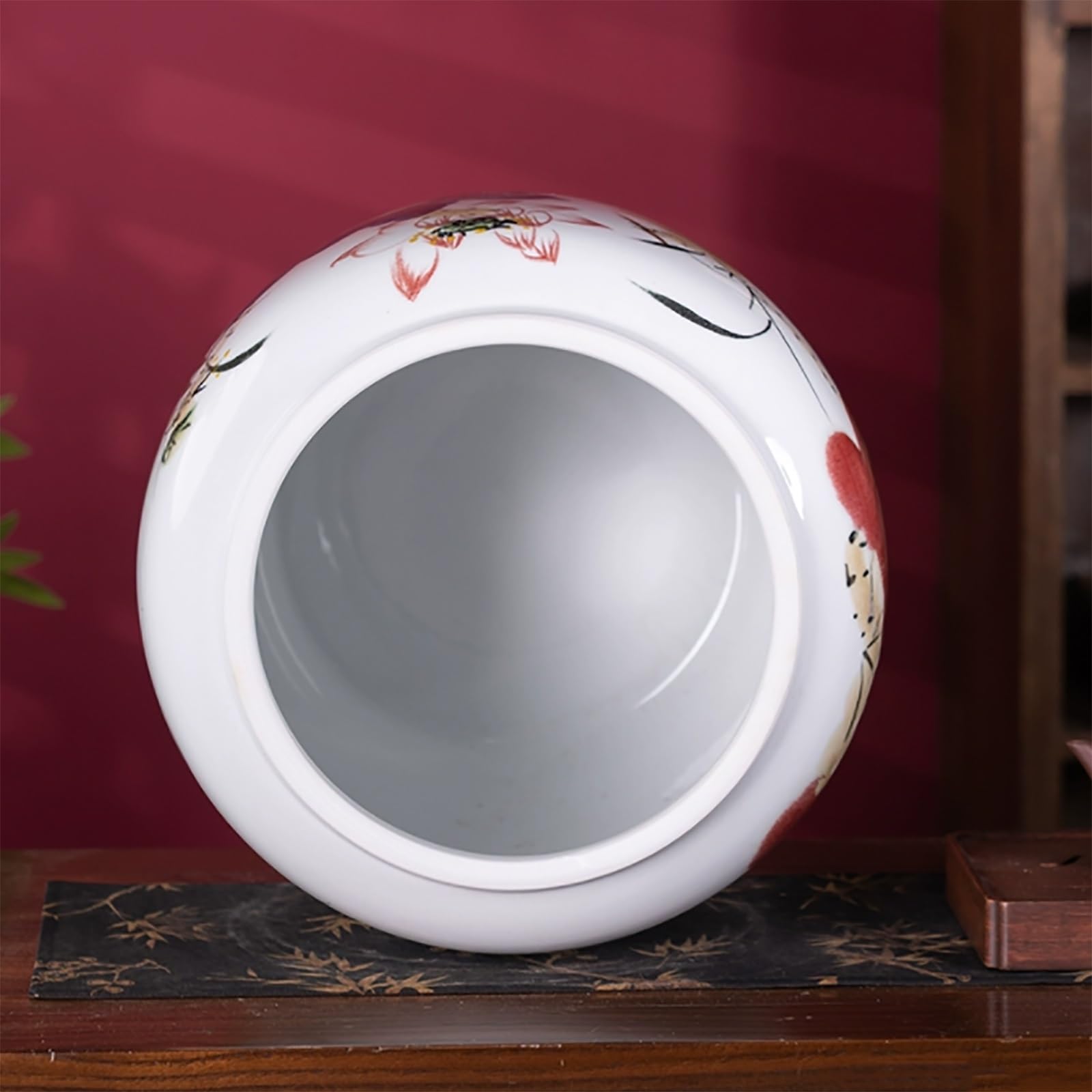 Ceramiczny pojemnik na ryż, wiadro do przechowywania żywności 25 kg z pokrywką, słoik na mąkę w stylu vintage, pojemniki na żywność retro do organizacji kuchni