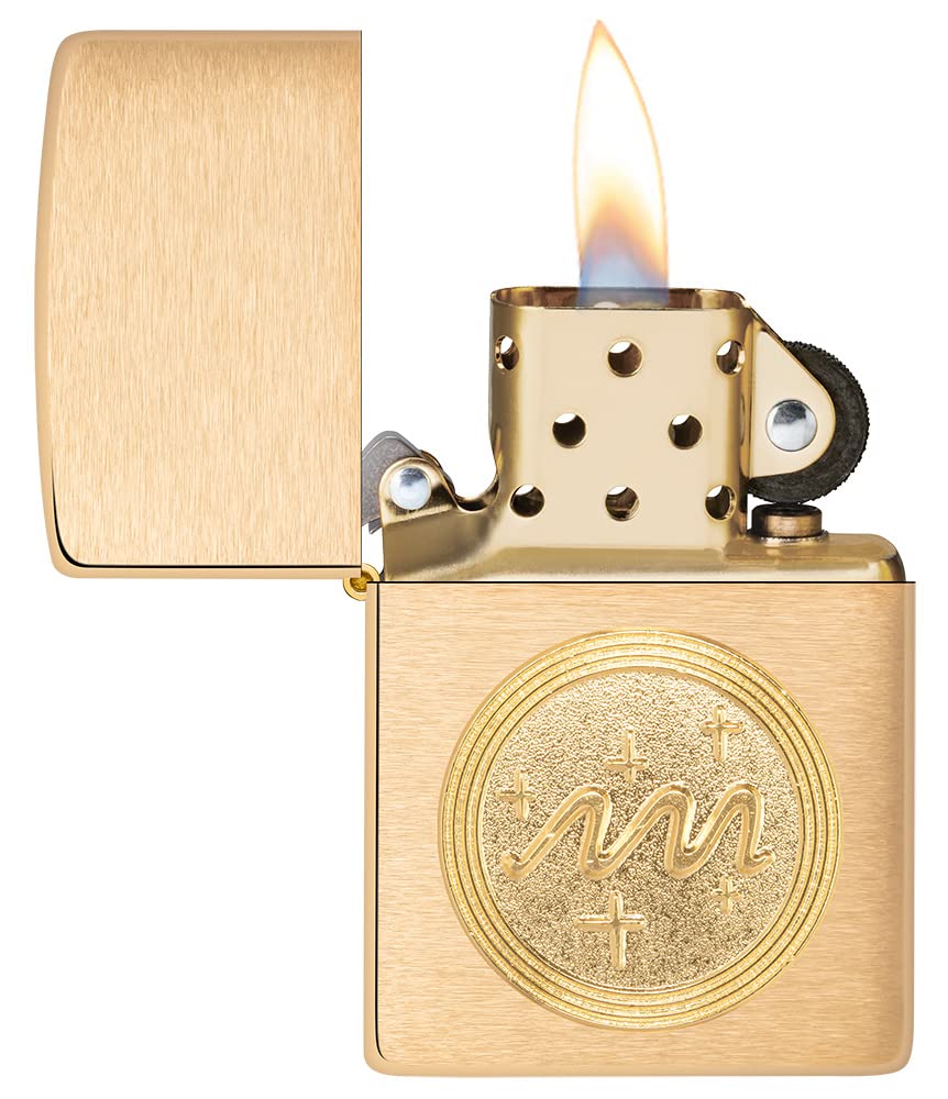 Zippo Accendino, Ottone, Taglia unica (60006108), Aquarius