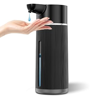 Automatic Soap Dispenser Touchless, 14.2oz/420ml Dish Hand Soap Dispenser for Kitchen Bathroom, Adjustable Volume for Thick & Thin Liquid, USB C Rechargeable, Clog-Free, Black - Amazon product rated Grade A