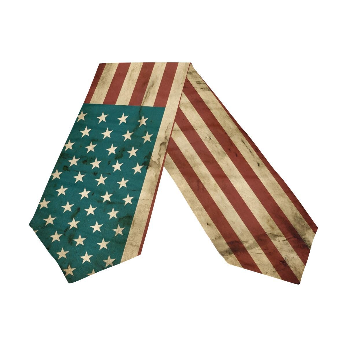 ALAZA Vintage American Flag Table Runner