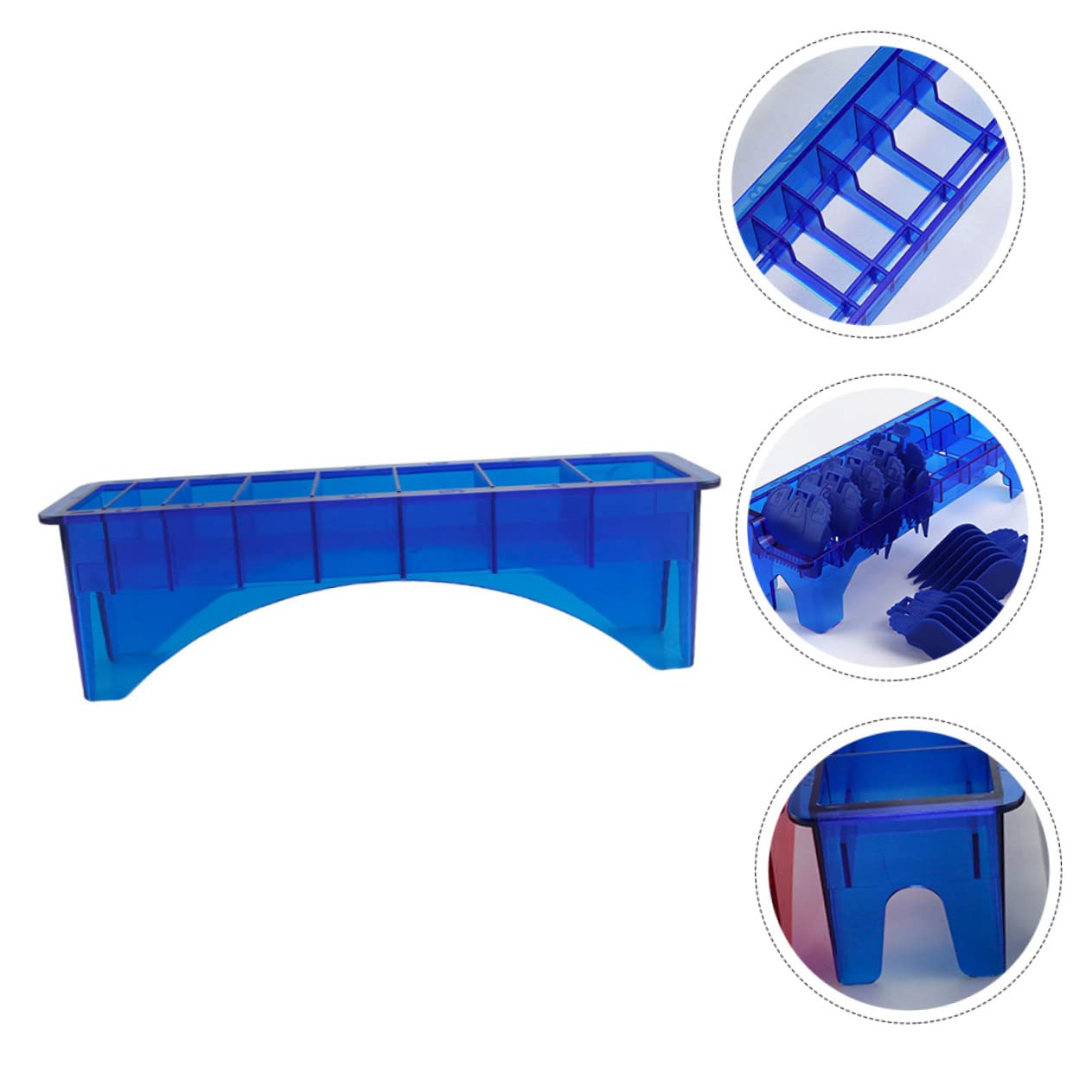 Healeved Clipper Guard Organizer Box Hair Clipper Holder Barber Tool Storage Case Style