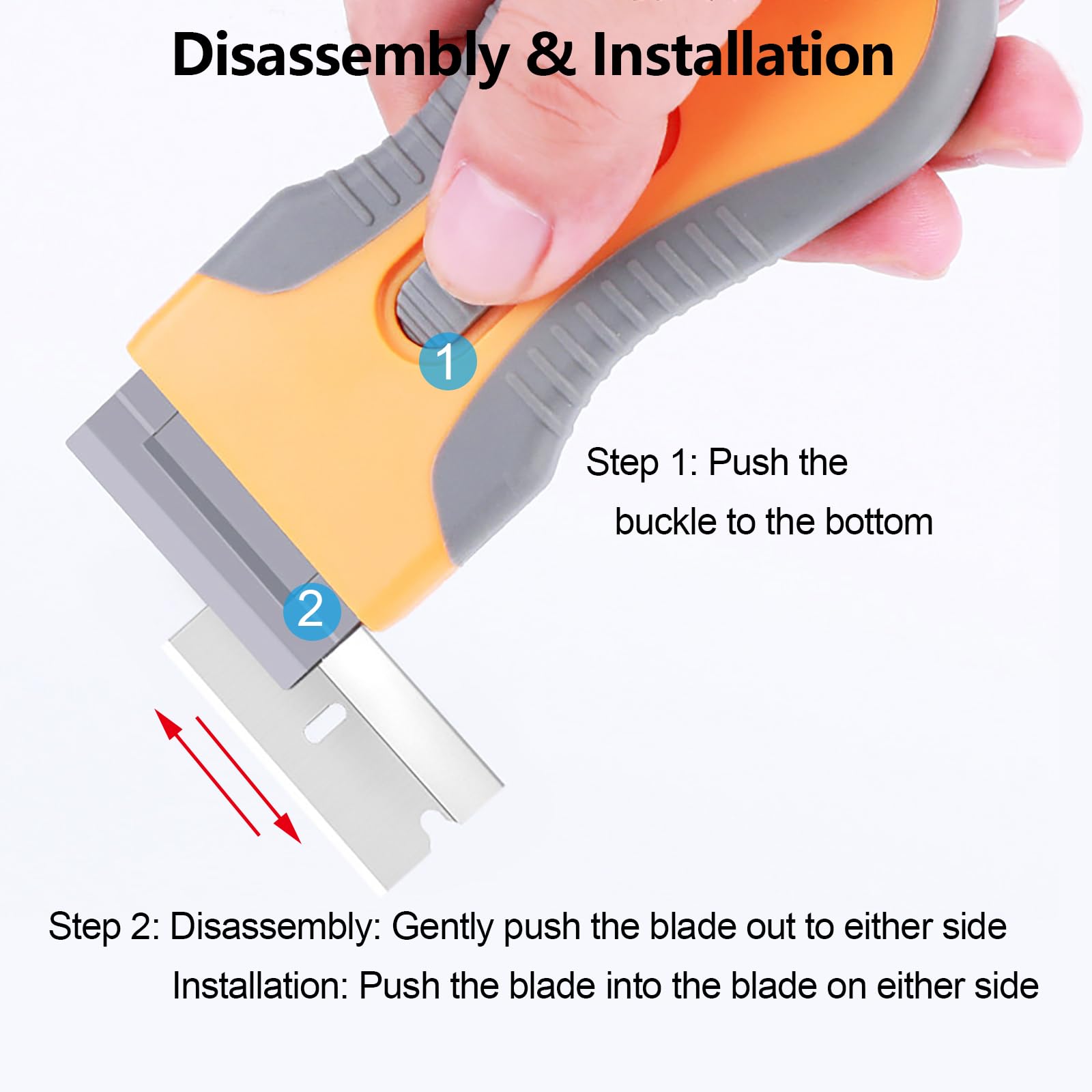 Raschietto Multiuso Con 15 Lame Di Ricambio - Per Piano Cottura, Vetro, Etichette E Colla