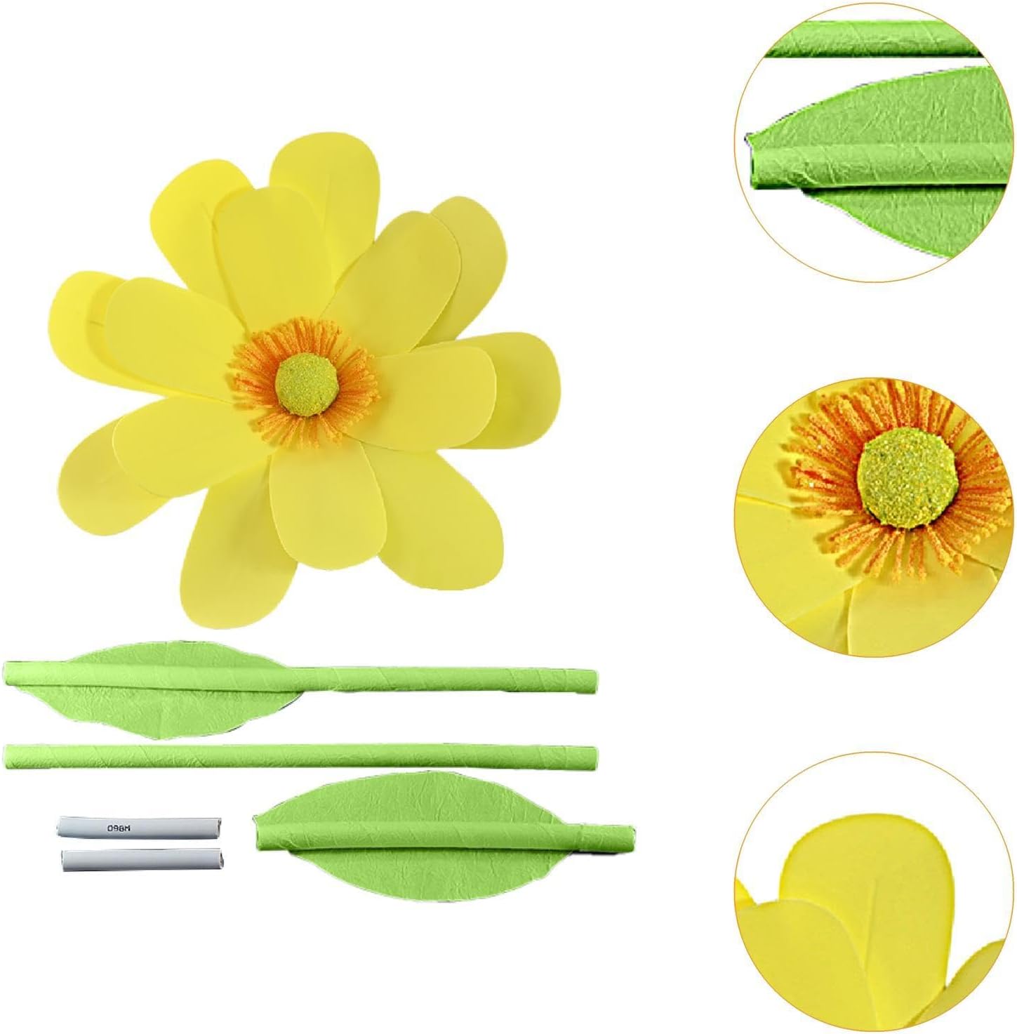 MYCENSE 27.5インチ人工菊の花写真小道具, 黄色