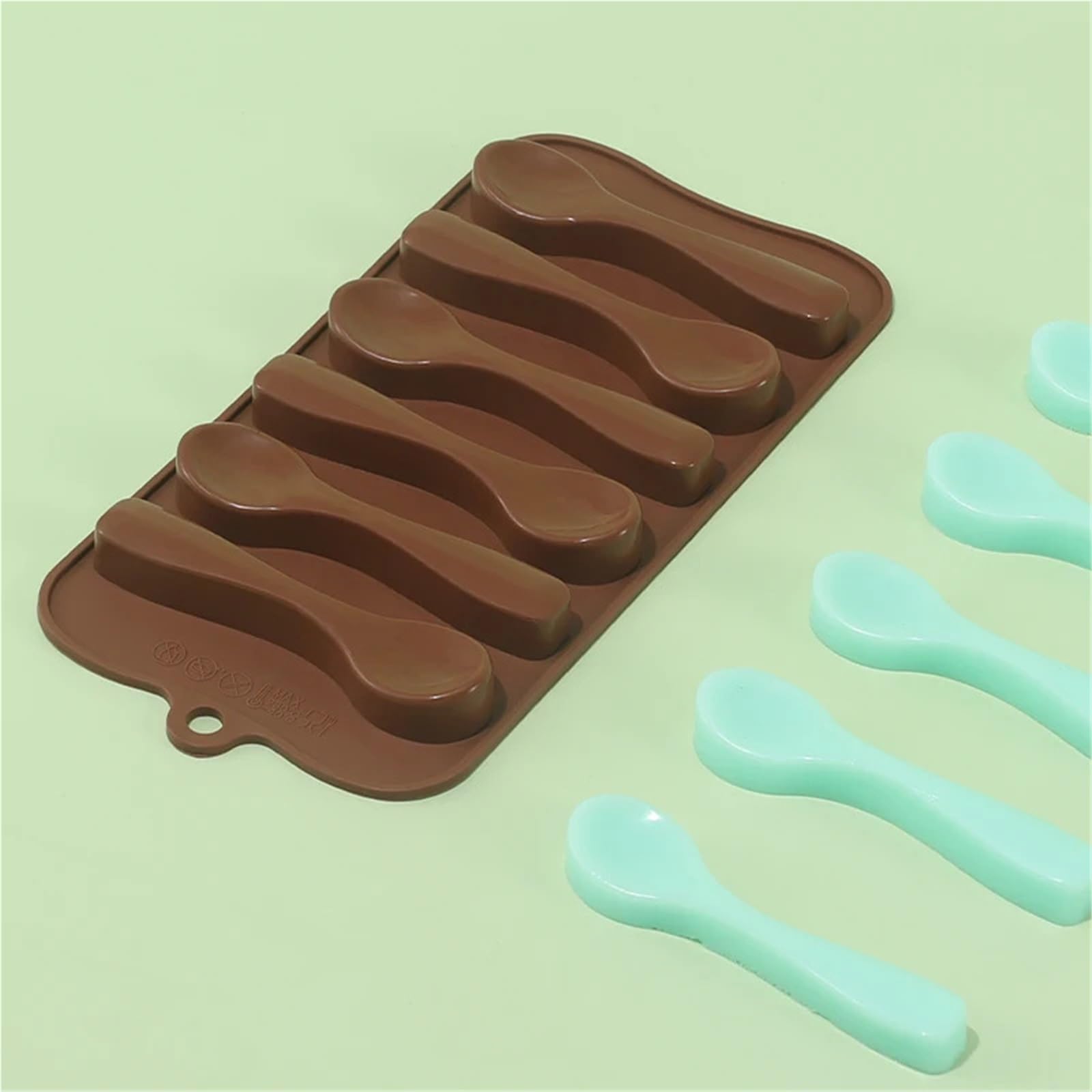 Juego de 3 moldes silicona for hornear, decorar pasteles y chocolates. Incluye seis cucharas for hacer donas, otros dulces Para Repostería Y Postres