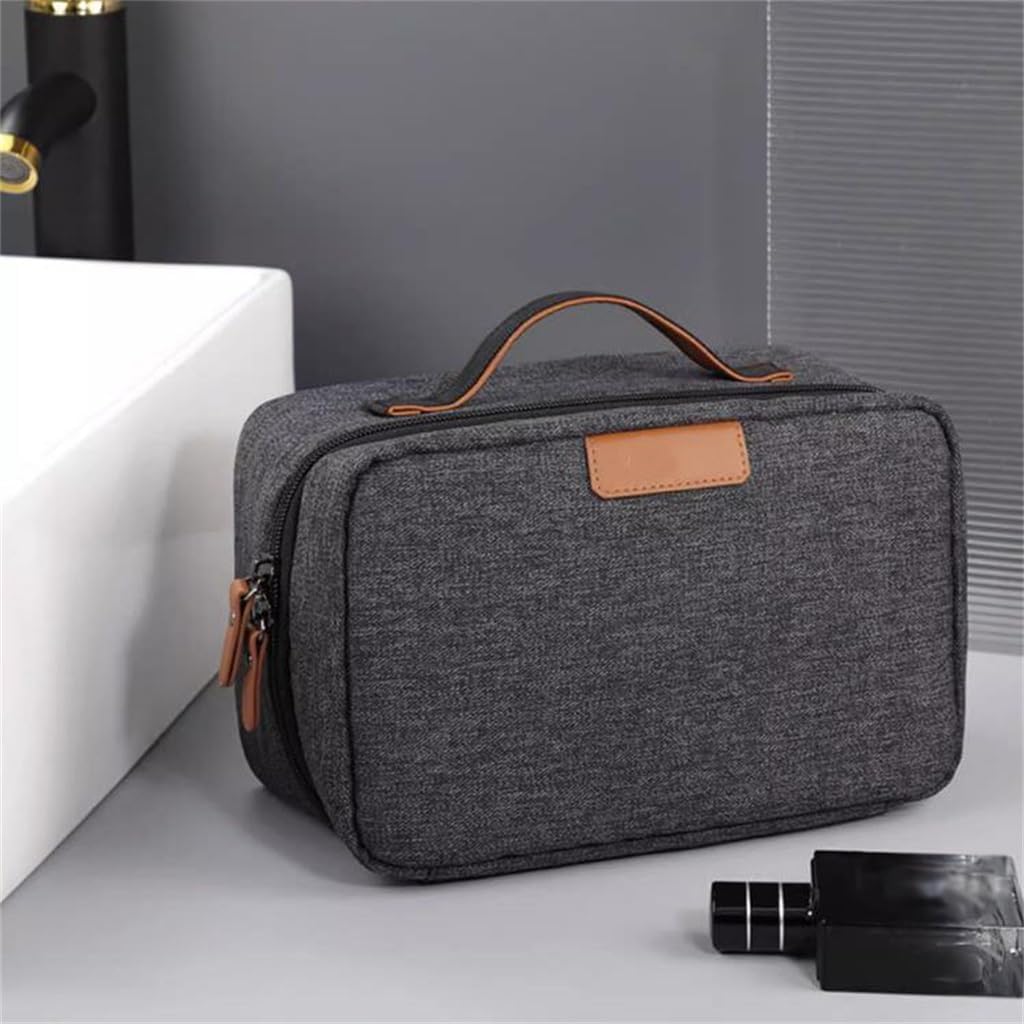 Travel toiletries bag, business trip portable hanging storage, men's image 3