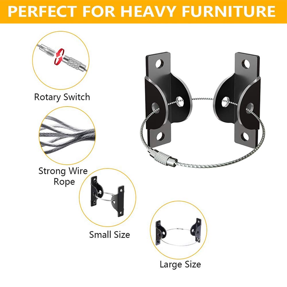 Furniture Strap for Baby Proofing, Metal Child Proofing Antitip