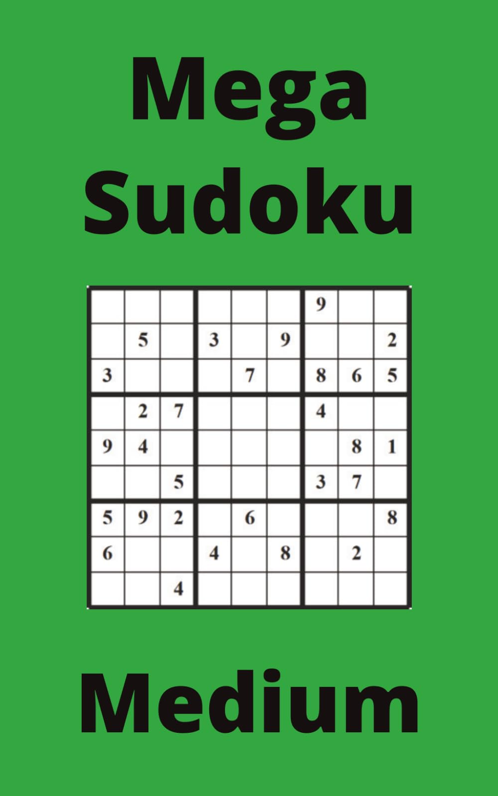 Green Mega Sudoku Book, 9x9 Puzzles, 150 Pages, 5x8, Medium