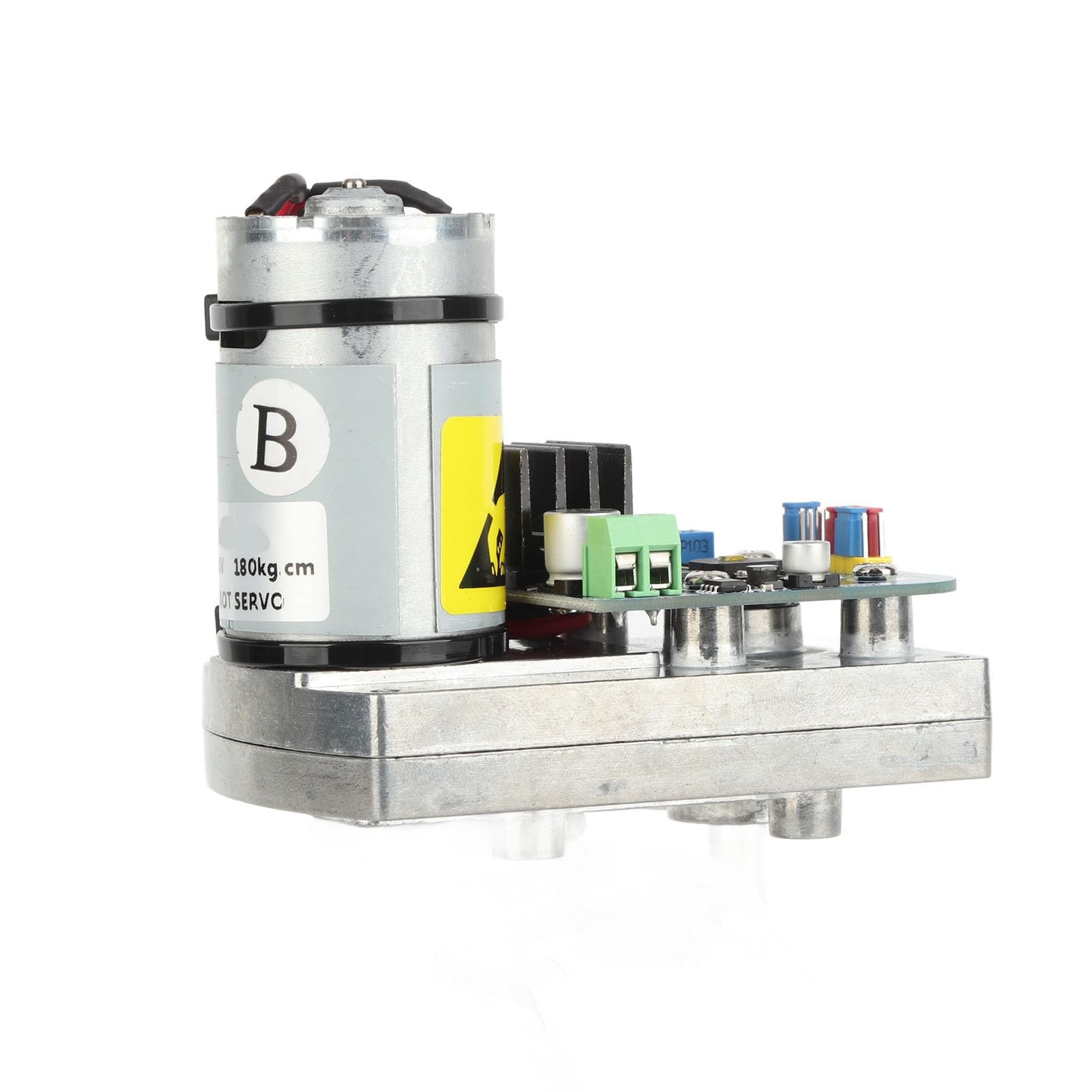 Focket Servomoteur de Robot ASMC-04B, Servomoteur à Engrenages Métalliques à Couple élevé de 180 kg. Cm 24 V, RC en Acier allié avec Arbre en Forme de D pour Bras Robotique RC Voiture Quadrirotor