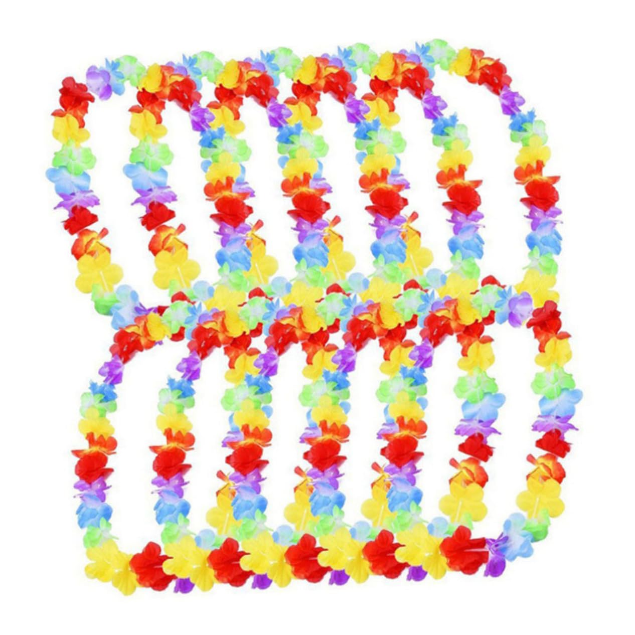 Ciieeo 40 Piezas Guirnalda Hawaiana Collar de Flores Tropicales Collares Hawaianos Guirnalda de Flores Collar de Flores Hawaianas Guirnalda Luau constituir cochinillo asado