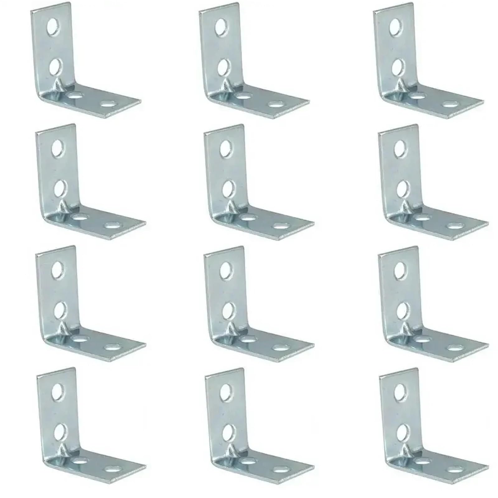 Dsfihjo One Color 12Pcs L-Shaped Corner Brackets Metal Braces Drawer Shelf Wall Bracket Fixing Right Angle Corners Brace Furniture Hardware