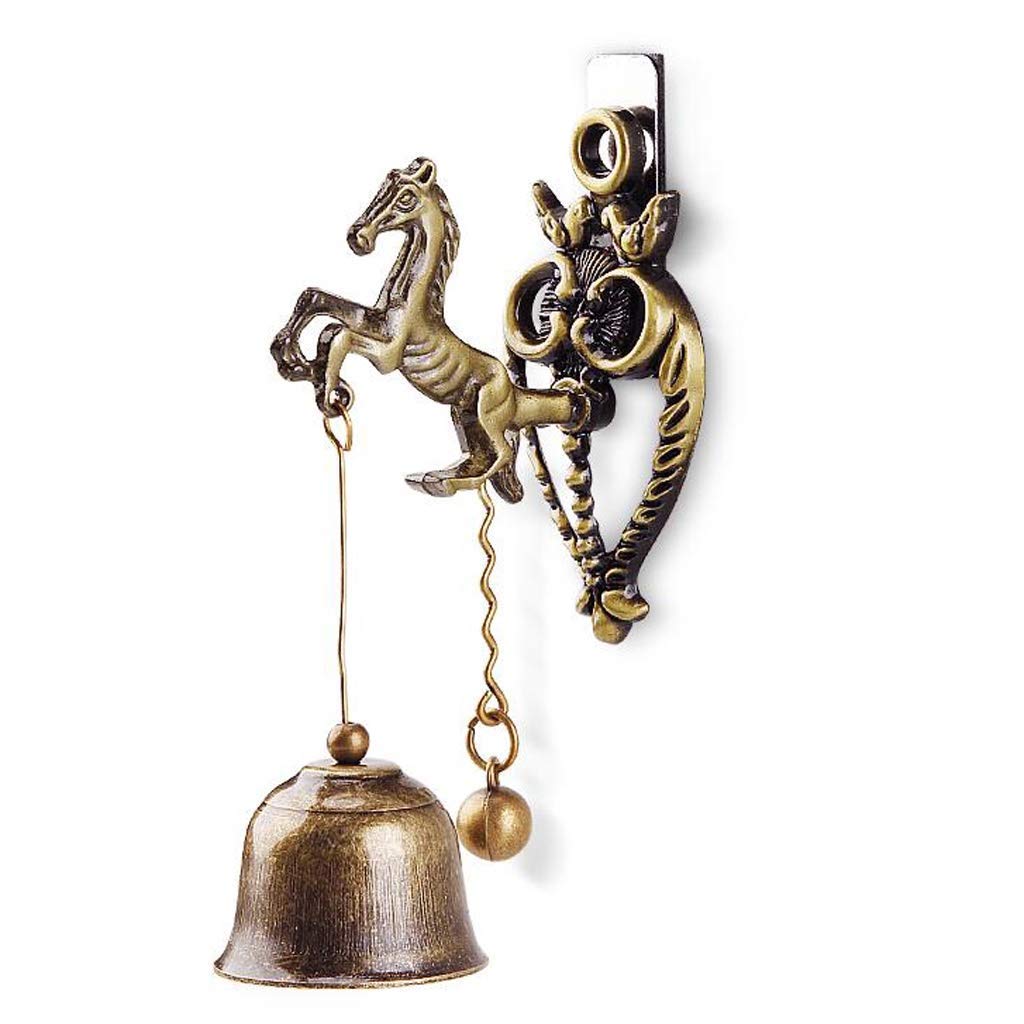 Amazon.co.jp: 馬の動物の金属製のドアベル風鈴レトロノスタルジック