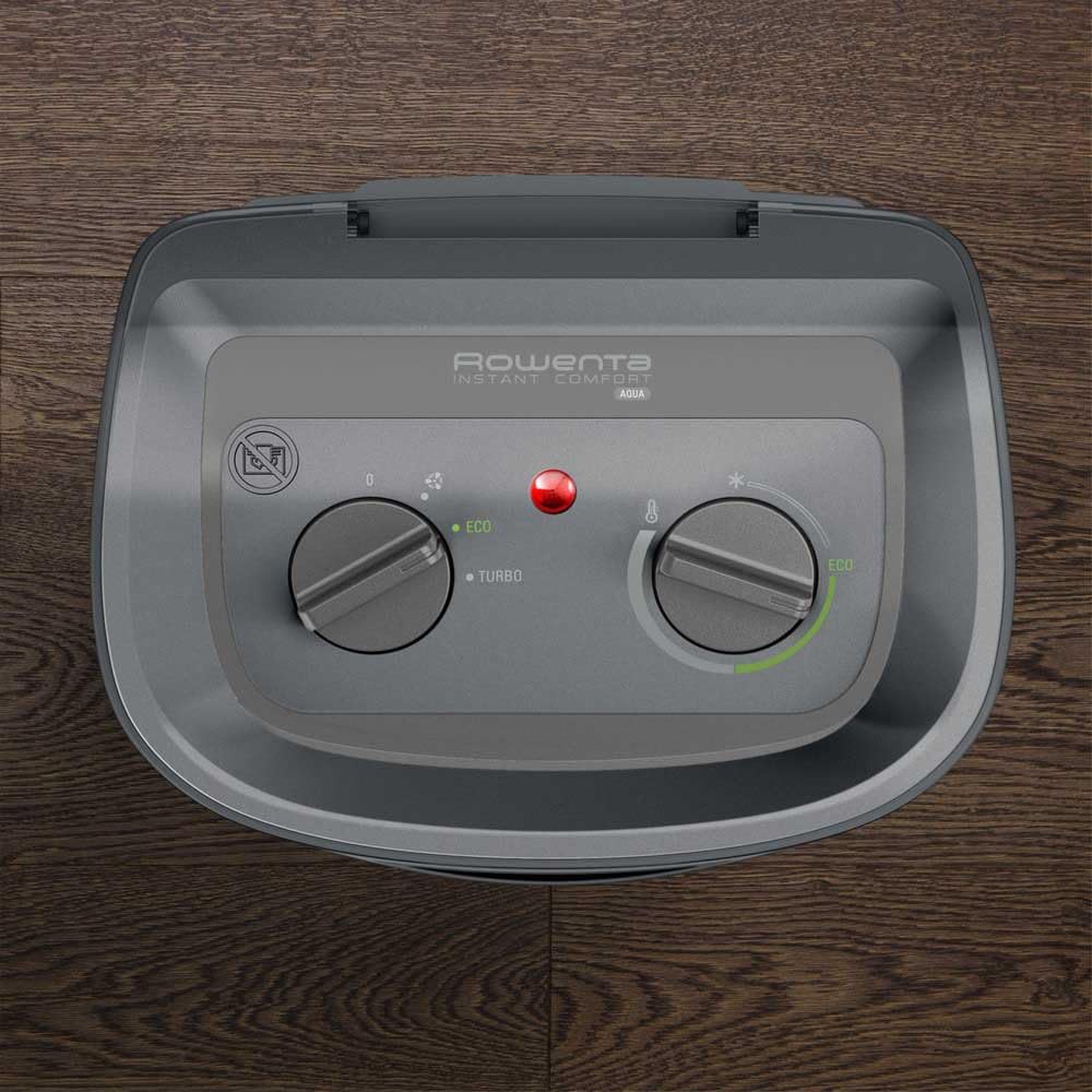ROWENTA Instant Comfort Aqua, Termoventilatore, 2 Livelli di Potenza, Modalità Eco a1200W, Modalità Turbo a 2400W, SO6511