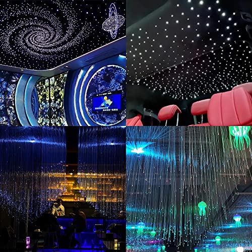 Azimom Pmma Plastic 450Pcs*0.03In*9.8Ft Fiber Optic Cable Strands 0.75Mm 3Meter Length End Glow Roll Fiber String For Star Sky Roof Ceiling Decoration All Kind Led Light Engine Driver #TOP6