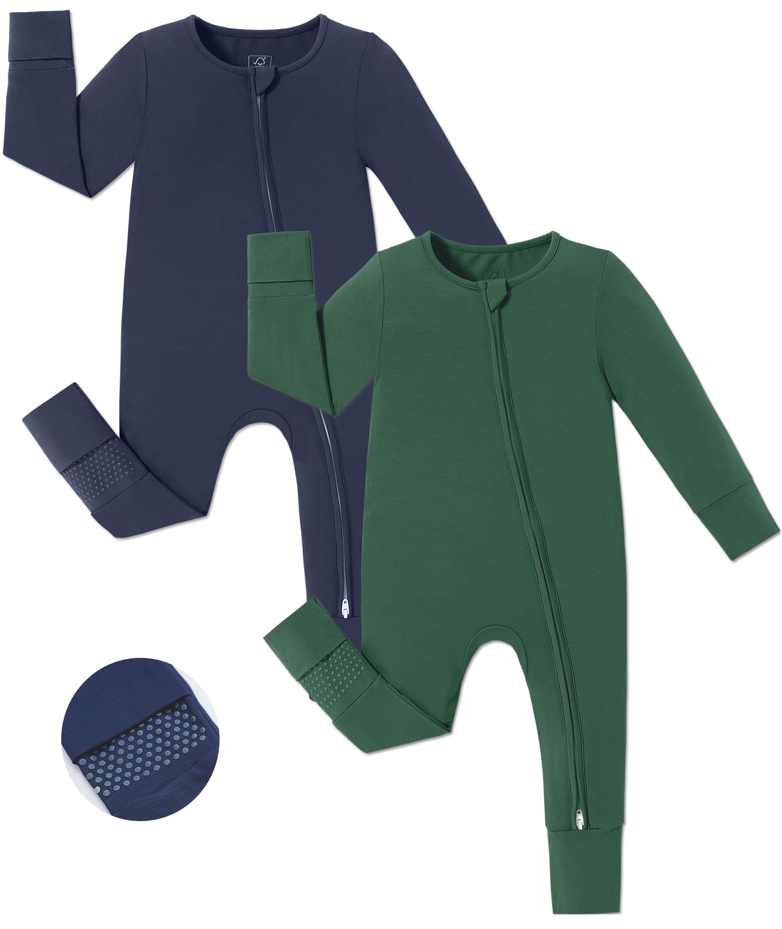 JunNeng Viscose from Bamboo Baby Boy Sleeper Pajamas with Mitts