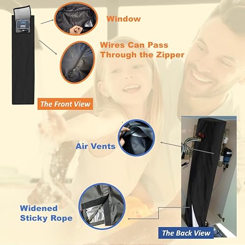 Miniatura 4 de CHENGNAN Cubierta para suavizante de agua para unidades exteriores, cubierta de suavizador de agua impermeable, cubierta del tanque de filtro (11.4