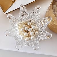 Vista 3 de Sooyee Perlas de imitación artísticas, 340-350 cuentas sueltas sin agujero, 1.1 libras (0.551 in, marfil) para rellenos de jarrón, dispersión