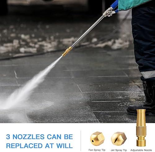 Miniatura 8 de Jet Nozzle - Lavadora eléctrica de alta presión 2 en 1, herramienta de limpieza con rociador de riego, boquilla Hydro Jet, varilla de extensión de