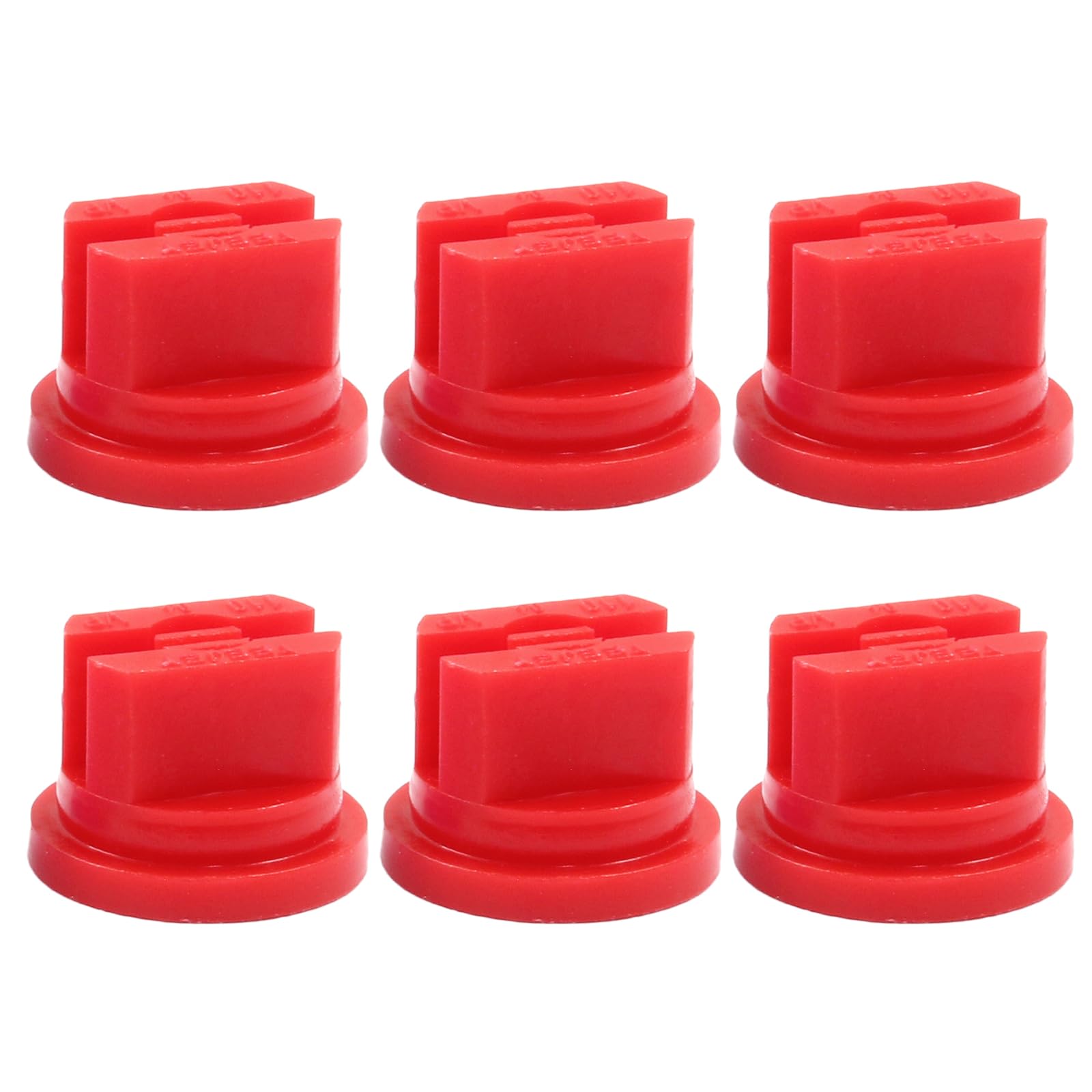 PHITUODA 6Pcs Flat Fan Spray Tip 110 Degree Plastic Nozzle 6pcs, Red