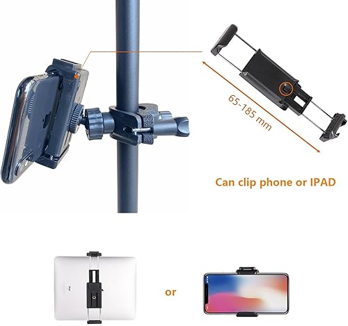 Miniatura 3 de Bandeja de soporte para micrófono, soporte para tazas, soporte de música, soporte para bebidas, bandeja con abrazadera para la mayoría de la bandeja