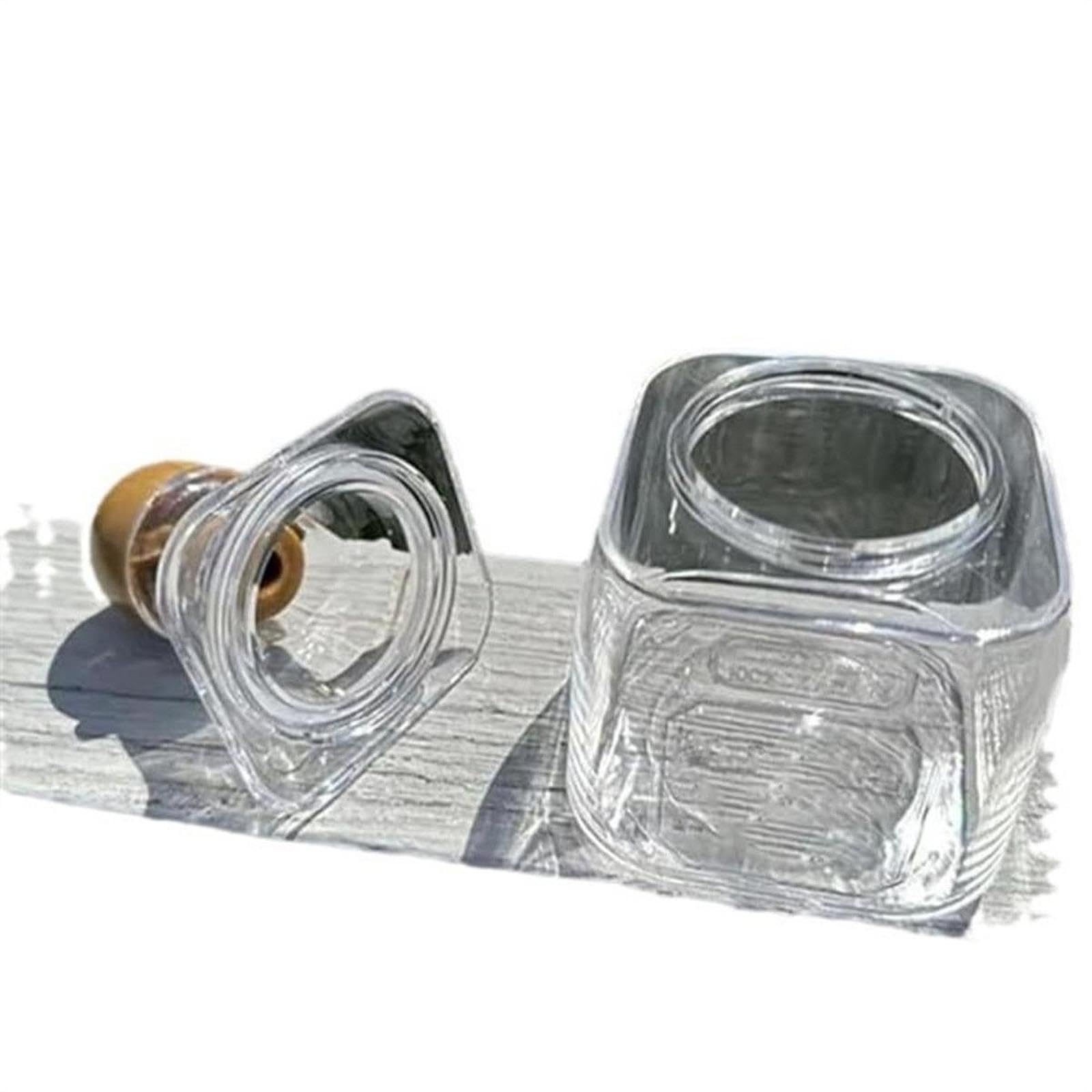 MagiDeal Mini Botella Vidrio 375 ml, vacía, compacta, Ligera, Transparente, con tapón Corcho. Pequeño Recipiente para Cocina, hogar, Bodas y
