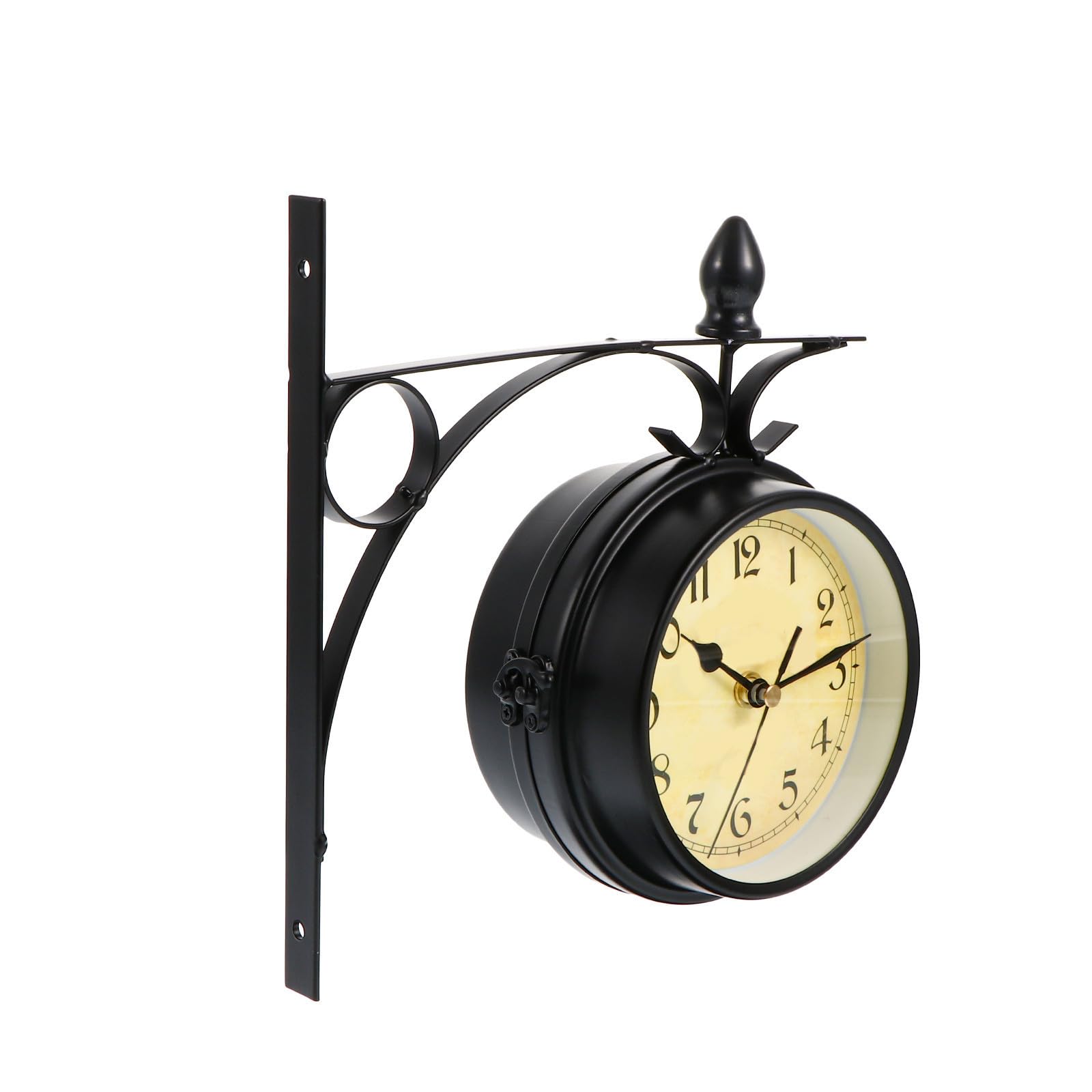 Horloge murale double cadran rétro pour embellir un grand salon ou un café
