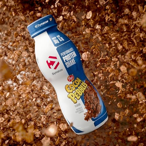 Image of Dymatize Performance Protein Shake, Cocoa Pebbles, 30g Protein, 6.1g BCAA for Muscle Recovery, No Sugar, Low Fat, 24 Vitamins & Minerals, Gluten-Free, Ready to Drink, Snack,11.5fl oz,(Pack of 24)