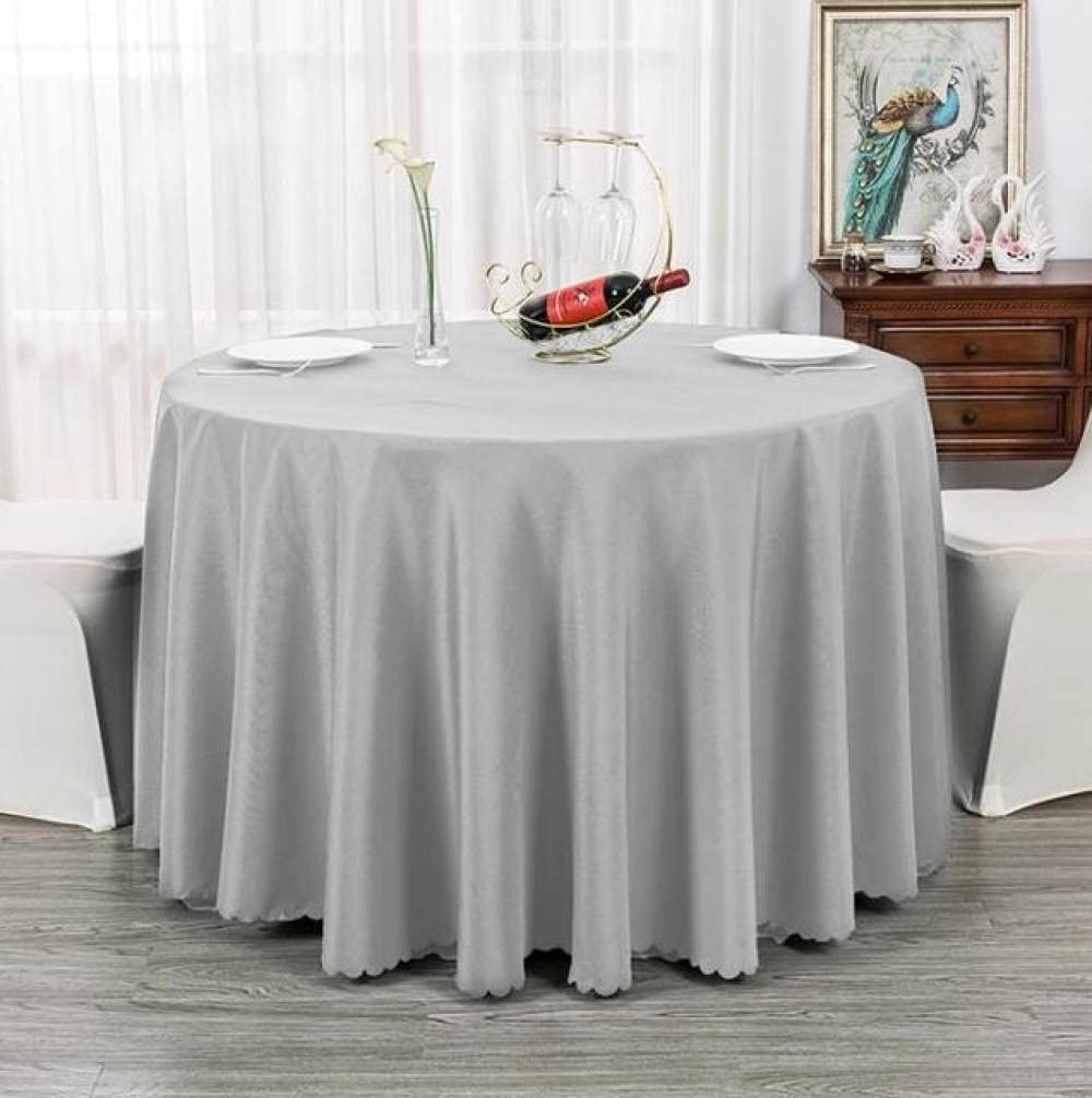 Nappe de festival ronde de 300 cm grise pour couverture de table de banquet