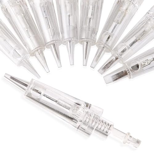 Miniatura 7 de M - 10 cartuchos de aguja de maquillaje permanente para máquina de maquillaje permanente inalámbrica 3RL3R3P  Polvo degradado cejas Microblading