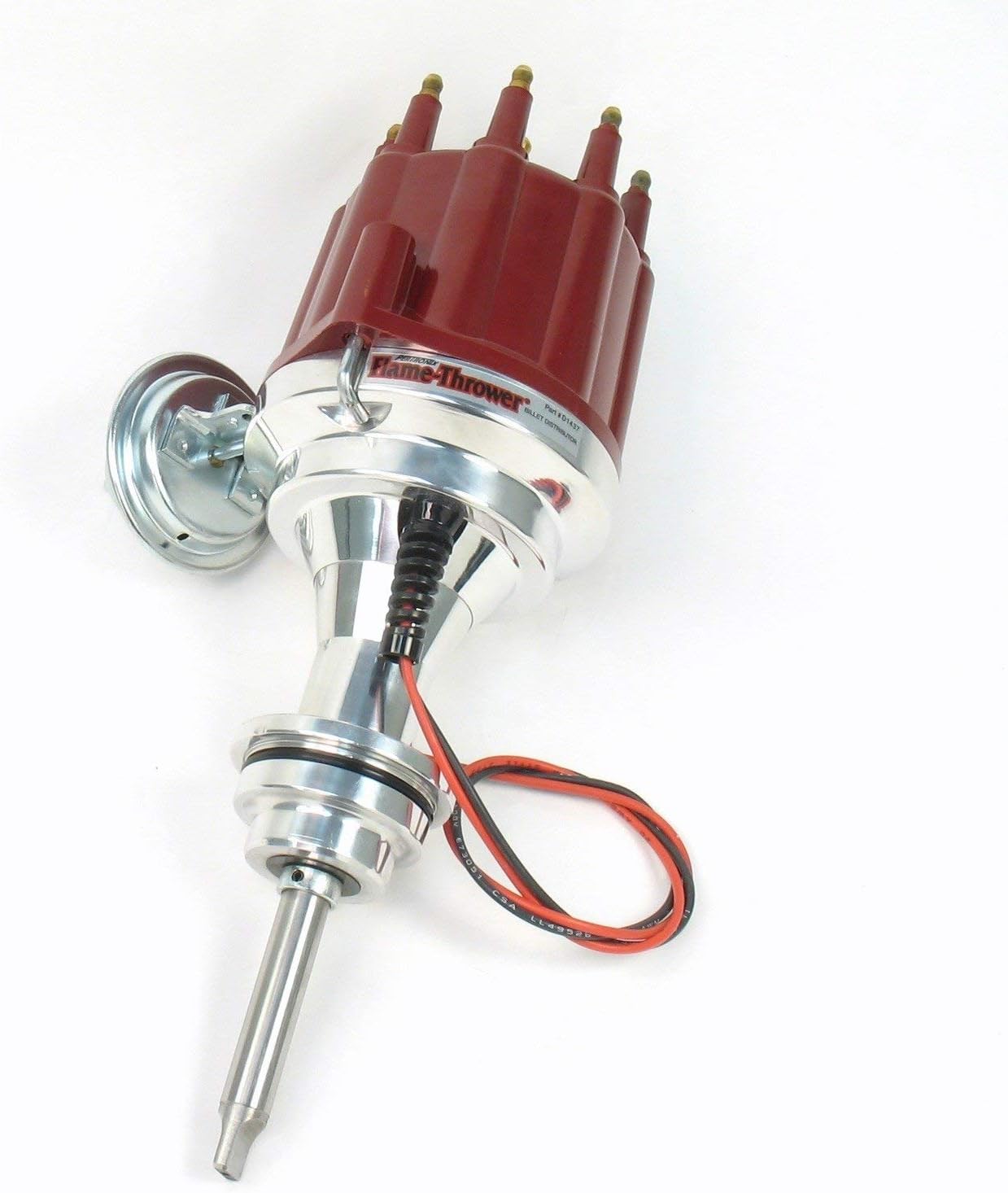 Pertronix D143711 Flame-Thrower Plug and Play Vacuum Advance Red Male Cap Billet Electronic Distributor with Ignitor II Technology for Chrysler/Dodge/Plymouth 426-440