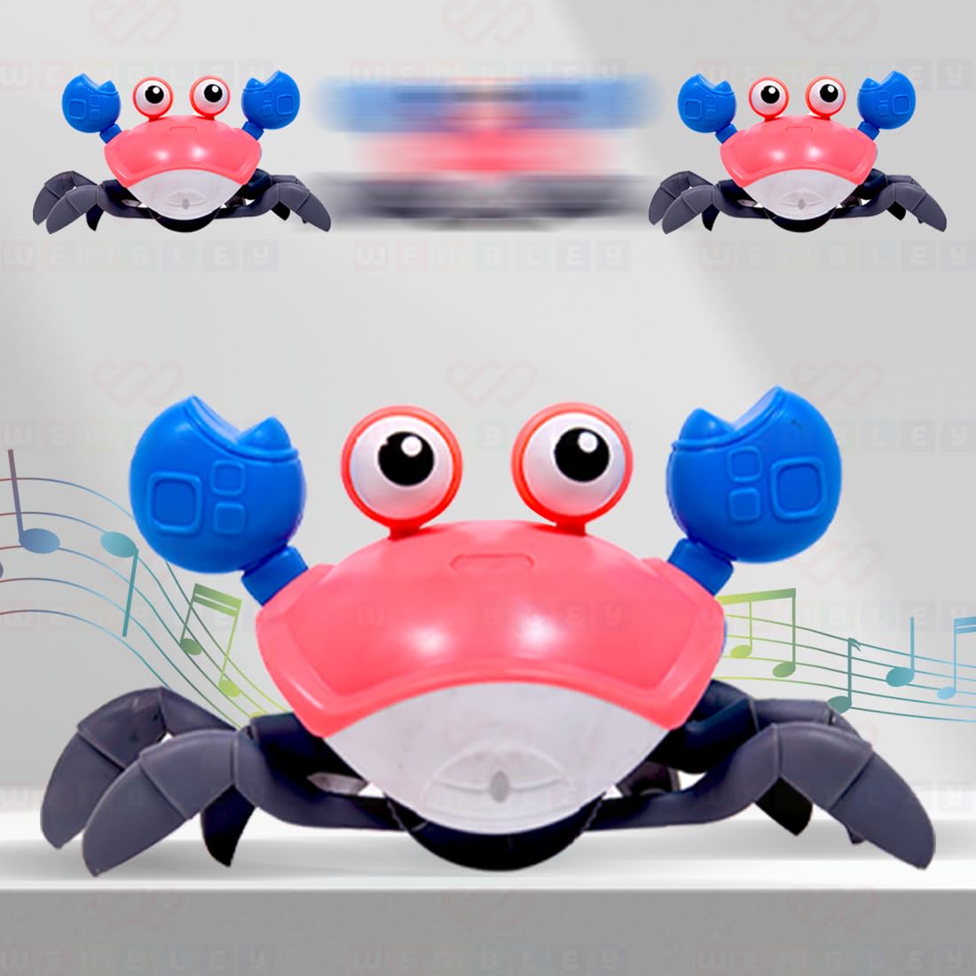 Wembley Baby Musical Crawling Crab Toy Rechargeable Interactive Sensory Dancing Walking Moving Tummy Time Toys for Babies Infant Toddlers and Kids Learning Crawl Birthday Gift for Boy & Girl 9 61u8RdwCHmL. SL1100
