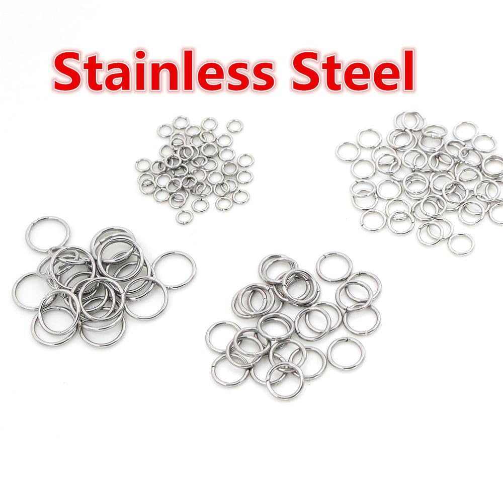 100 pz 12mm Acciaio Inox Anelli Divisi Connettore Pinze per Lampadario Perline di Cristallo Ghirlanda Parti Del Pendente Tenda Portachiavi FAI DA TE